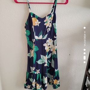 Blue floral summer dress